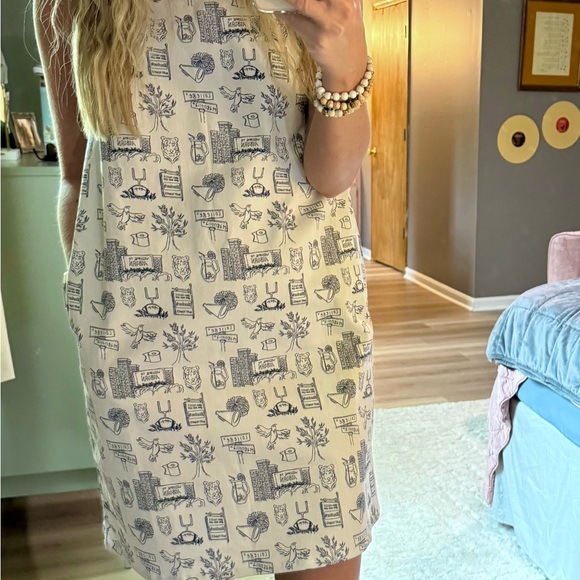 Clover + Bee Auburn print yoke tie dress - Picture 8 of 11